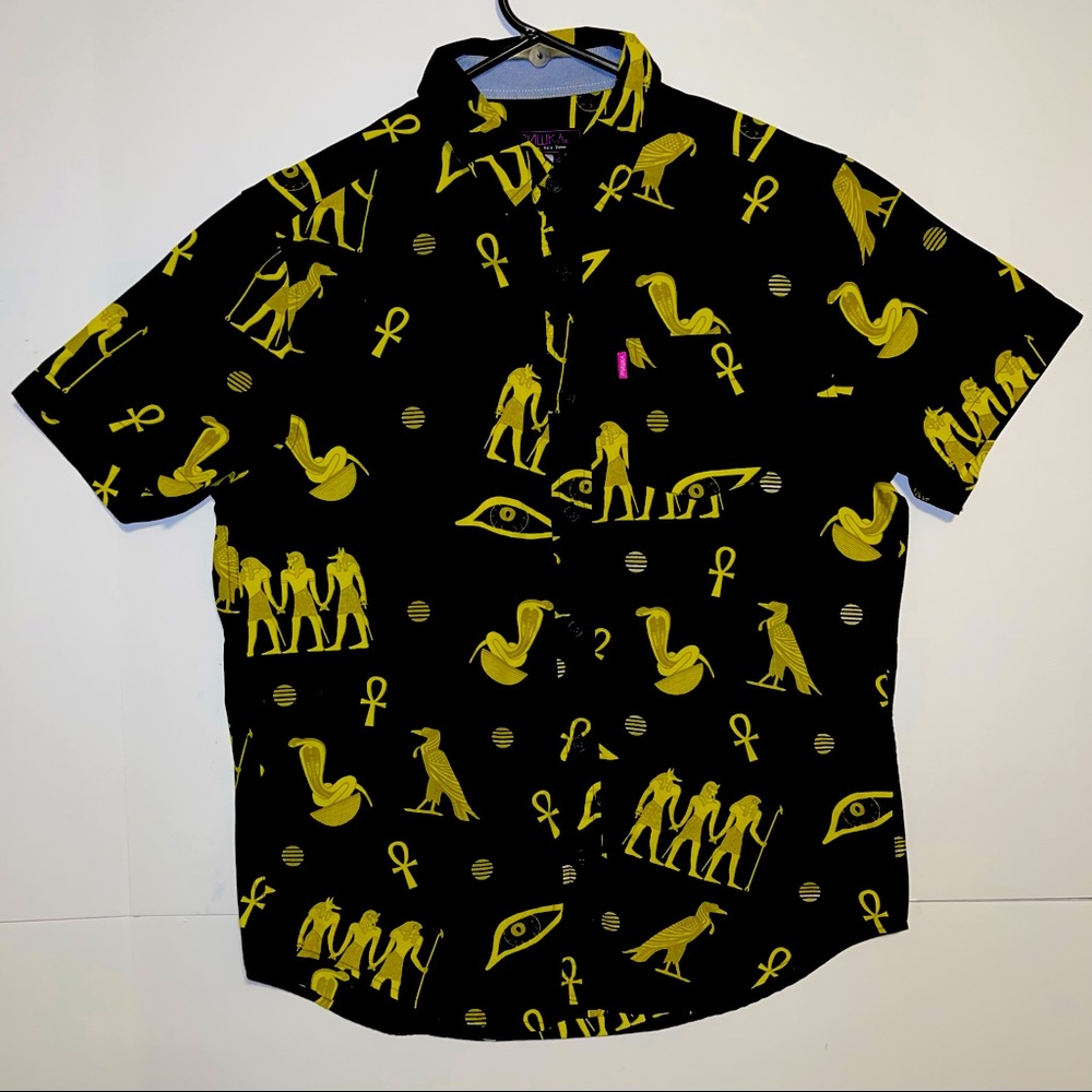 The Mishka Anubis SS Buttondown Shirt in Black {SIZE SMALL}